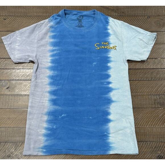 The Simpsons T-Shirt Tie Dye Lisa Simpson Blue Unisex- Urban Outfitters - Size S - Picture 2 of 6